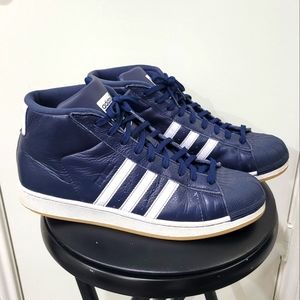 Adidas Pro Model Superstar Mid, Navy, sz 12